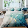 Bedding Sets Nordic Set 3D Colorful Marble Printing Quilted Home Bedroom Bedclothes 200x200 Single Double King Luxury Duvet Cover