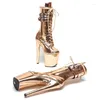 Dance Shoes Women 20CM/8inches PU Upper Plating Platform Sexy High Heels Boots Pole 529