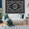 Wandteppiche schwarz -weiße Wandteppichstars Space Sun Trippy Moon Tischdecke Home Decor Beach Handtücher Yogamatten Decken Decken