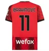 2024 2025 Milans Ibrahimovic Maglie da calcio 23 24 25 Giroud Kessie de Rafaelreijnders ketelaere Rafa Leaokessie Leao Maglia All Away Third Kid Kit Full Set