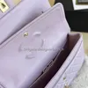 Einzelhandel Luxusbag Shop 90% Duftfabrik Großhandel Kleiner hoher Sinn 2024 Lingge Neue Frauenkette Temperament Single Schulter Msger Purple Serie 25/23 cm