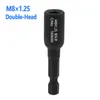 1pcs m6 m8 m10 1/4 hex shank kare sürücü musluk kalıp sokak adaptörü iplik vidası iç ve harici vidalı kendi kendine saldırı kılıfı