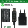 Laddare NPW235 NP W235 Dummy Battery CPW235 Strömkontakt för Fujifilm XT4 XT4 GFX100S XH2S XH2S GFX50SII Digitalkameror