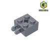 Gobricks GDS-1085 Brique de charnière 2 x 2 Verrouillage avec 2 doigts verticaux et trou d'essieu, 9 dents compatibles 40902