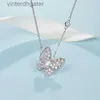 Лучшие роскошные тонкие женские дизайнерские ожерелье Вэнсфе полное бриллиантовое ожерелье бабочки женская роскошная кулона циркона с прессованным o -обработкой дизайнер высокого качества ожерелья высококачественного ожерелья