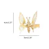 10PCS 3D Movable Butterfly Shaped Hair Clips Metal Hollow Metallic Flying Butterfly Barrettesキットヘアアクセサリー女性