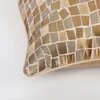 Pillow Modern Style Jacquard Cover 45x45CM Champagne Geometric Small Square Decorative Pillows Home Sofa Chair Back Pillowcase