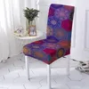 Couvre-chaise 1pc Couverture imprimée Mandala Protecteur amovible anti-poussière pour le décor de dîner de mariage de banquet
