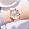 Wristwatches Women Leather Strap Analog Quartz Watch Men's Blue Glass Belt Business Ladies Wrist Lady Dress