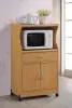 IMPORT Microwave Cart with One Drawer, Two Doors, and Shelf for Storage, Beech sideboard cabinet kitchen cabinets