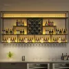 Modern Luxury Showcase for Bar Wall-mounted Display Industrial Style Wine Rack Simple Luminous Bar Cabinet for Internet Cafe