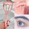 Pink Eyelash Curler With Eyelash Comb Natural Bending Lash Curler Long Lasting Clip Big Eye Makeup Cosmetic Tools Women Beauty