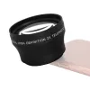 Accessoires Lentes de caméra Verre optique 37 mm 2x / 52 mm 2x Magnification HD Téléphoto de convertisseur 10x RO pour le téléphone portable Mobile DSLR