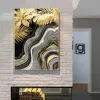 3pcs abstrakte goldene Blattplakate und Drucke Nordische Cuadro -Leinwand Malerei modernes Wandbild für Wohnzimmer Home Dekoration