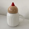 Massen Tasse Kaffee Keramik Trinkwasser Geburtstagsgeschenk mit Cartoon Charakter Cupcadeau Mariage Cover süßer Ins Wollmantel