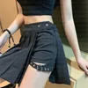 スカートAltgoth Punk Mall Goth Shorts Skirt Women Y2K E-GIRL STREETWEAR HARUKU REGIN BACKLE DETACHABLE HIGH WAISTEMO ALT CLUBWER