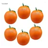 Décoration de fête 6pcs Modèle de faux fruits orange artificiel pour la maternelle d'anniversaire de Noël 11ua