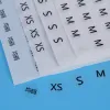 1000pcs Plastic Transparent PVC Clear Self-Adhesive Size Labels For Clothing Garment Shoes Size Sticker Tags Label XS/S/M/L/XL