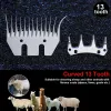 13 lâmina de substituição de tesouras de ovelhas de dentes curvados para Oster, Lister, Heiniger Sheep Clipper, para animais de casaco grosso