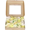 Декоративные цветы искусственная комбо -коробка роза подделка свадьба для украшения DIY свадебные букеты Центральные части Цвет