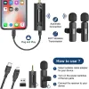 Microphones K35 Pro 2.4Gワイヤレステクノロジーノイズカンセリングカラークリップマイク削減iPhone iPad android liv for