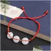 Anklets Hand-Woven Peace Buckle Bracelet Simple Sophisticated Type Red Rope Of Fortune Girlfriends Anklet Retro National Style Drop De Dhwwn