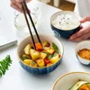 Bols japonais céramique sous le glaçage bol coloré soupe salade de riz nouilles nouilles à vaisse