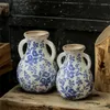 Vaser vintage keramiska vas ornament vardagsrum blommor container elegant kreativ kinesisk is sprick hem dekorationer gåvor