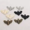 JINDINSP 20pcs 20*13mm New Accessories Animal Moth Skull Moth Charms Pendant For Jewelry Making DIY Jewelry Findings