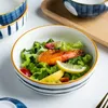 Bols japonais céramique sous le glaçage bol coloré soupe salade de riz nouilles nouilles à vaisse
