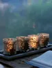 Kerzenhalter Amerikaner Retro Candlestick Set Romantic Glass Candlelight Dinner Requisiten Tischatmosphäre Heimdekoration