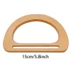 Wooden D Shape Bag Handle Ring Purse Frame Bag Strap Luggage Handcrafted Bag Accessories DIY Replacement Handbag Tote Handles