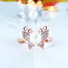 Clusterringe Cluci 3pcs 925 Sterling Silber Frauen Perlenring Montage Verstellbarer Zirkon Schmuck Schmetterling SR2218SB