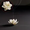 Ceramic White Lotus Incense Burner Home Decor Incense Stick Holder Aromatherapy