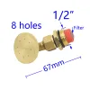 Mężczyzna 1/2 "mosiężna 4/5/8 dziury Dysza opryskiwacza ogrodowa 1/4" żeńskie zraszacze wodne