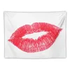 Tapestries Big Red Lips Design Tapestry Aesthetic Room Decoration Bedrooms Decorations Wall Carpet Art