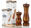 Mulini di gomma Mulino a macinaca in legno con manopola regolabile durevole per sale pepe e shakers spezie Shaker5648785