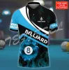 Aangepaste naam sport biljart balspeler tattoo 3dprint zomer vintage Harajuku polo shirts streetwear korte mouwen t-shirts 7x