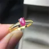 Ringos de cluster anel de rubi natural para mulheres Casamento Gemstone 925 Silver Silver Aniversário Classic Luxury