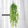 Decorative Flowers 105cm Long Artificial Hanging Plants Fake Plant Vines Plastic Willow Leaves Wall Real Touch Tree Leafs For Home Garden