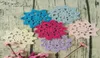 100pic lot Cotton Crochet Flowers Applique Clothes Appeal DIY Cloth Art Accessory Handmade Crochet Doilies Table Mats Pad 8cm C1211204905