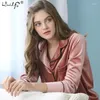 Vêtements à domicile automne en velours d'hiver sets de pyjamas 2024 femmes Luxury Sleeping Sleeping High Quality Flue Fleece Nouveauté Pyjama Set Nighties