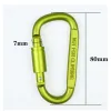 MAIDEZHI D Type Hook Carabiner Aluminum Spring Hook with Nut Backpack Key Hook Hiking Camp Outdoor Climbing Equipment