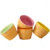 ボウルズキャンディーカラーアイスクリームボウルクリエイティブかわいい食器用品フルーツセラミックデザートカップ