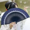 Estatuetas decorativas que mudam de cor da coroa fã de renda dobrável moda de moda chinesa estilo japonês hanfu pography hand