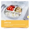 Bowls Oita Stainless Steel Plate Kitchen Tableware Household Compartment Lunch Tray Divided Dish