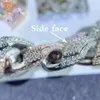 18 mm vvs moissanite schłodzony diamentowy łańcuch srebrny naszyjnik 925 srebrny naszyjnik męski łańcuch miami kubański