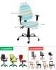 Wood Grain Candy Color Water Color Elastic Armchair Computer Chair Cover Removable Office Chair Slipcover Split Seat Covers