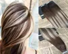 Omber Tape in Hair Extensions Color 3 Fading to 24 Highlighted Tape in Extensions Human Hair 8A Grade Glue in Extensions 100g406679513