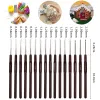 1pcs 0.5-2.5mm Crochet Hook Durable Knitting Needles For Knitting Lace Trim Plastic Handle Sewing Thread Accessories